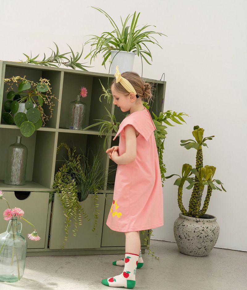 Vêtements pour enfants Été Nouvelle MLS Tendance Manches Courtes Mince Enfants Demi-Manches Filles Décontracté Dessin Animé Robe_voghion.com