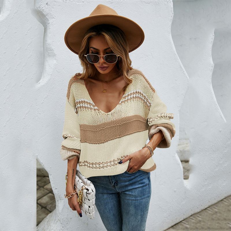 2025 Spring New Loose Plus Size Pullover Knit Sweater For Women_voghion.com