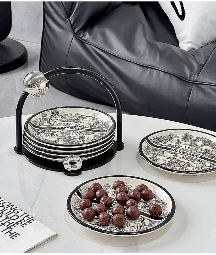 Nordisches Soßenschalen-Set aus Keramik – Minimalistisches, einfarbiges Design, mikrowellengeeignete kleine Teller für Kaffee, Tee und Essen, elegantes Geschenk_voghion.com