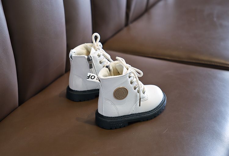Stivali invernali da bambina Martin 2024, stile britannico, corti con scarpe di cotone spesso e morbido, stivali per bambini_voghion.com
