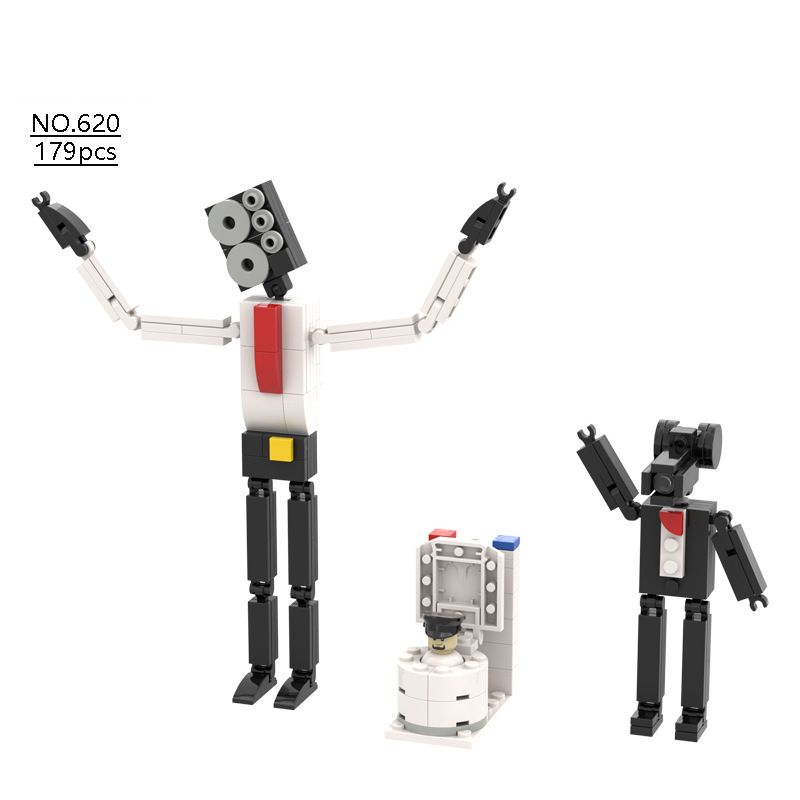 Vse Moc New Skibidi Toilet The Audio and Camera Titan Man Building Blocks Toys DIY Opeke Toy For Child Rojstnodnevno božično darilo_voghion.com