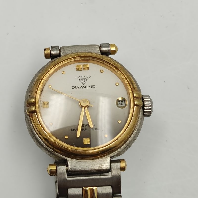 Mechanical Shanghai Old Domestic Product Over 20 Years Antique Collectible Value Gold-Plated Small Watch_voghion.com