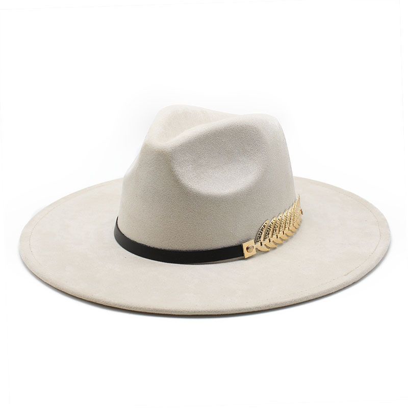 Fashion Suede Top 9.5cm Wide Bim Fedoa Hat Men Women Autumn Winte Felt Jazz Hats Classic Chuch Fedoas Chapeau Sombeo_voghion.com