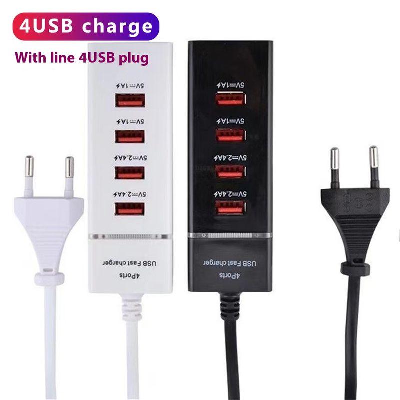Music Festival 3A 15W 4USB Plug in Multi Port USB Smartphone Tablet Travel Charger_voghion.com
