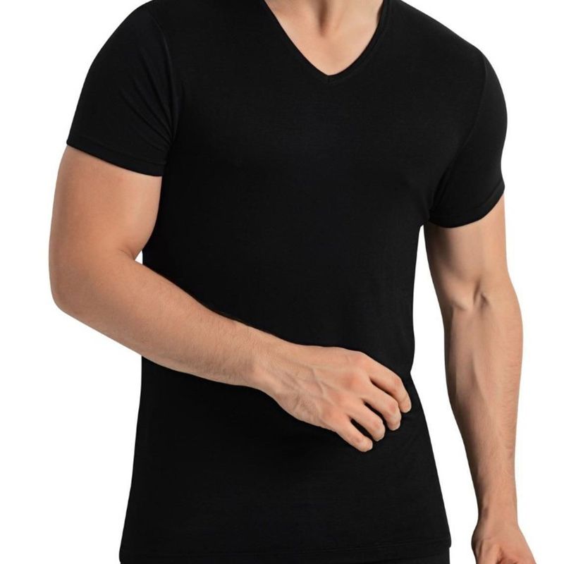 Bamboo V Neck T Shirts For Men Undershirt Tees 3 Pack Breathable And Moisture Wicking_voghion.com