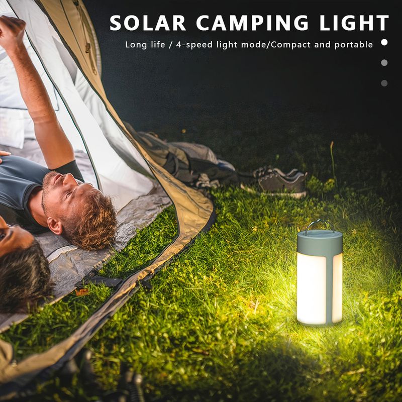 Outdoor Solar Camping Liicht laang halen portable Beliichtung Atmosphär Liicht LED Warnluucht waasserdicht Noutfall Opluedbank_voghion.com