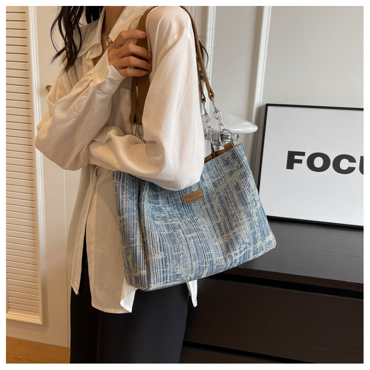 Nuova versione coreana della borsa di grande capacità Borsa a tracolla in tela casual All-match da donna Borsa a tracolla semplice moda Borsa da donna transfrontaliera_voghion.com