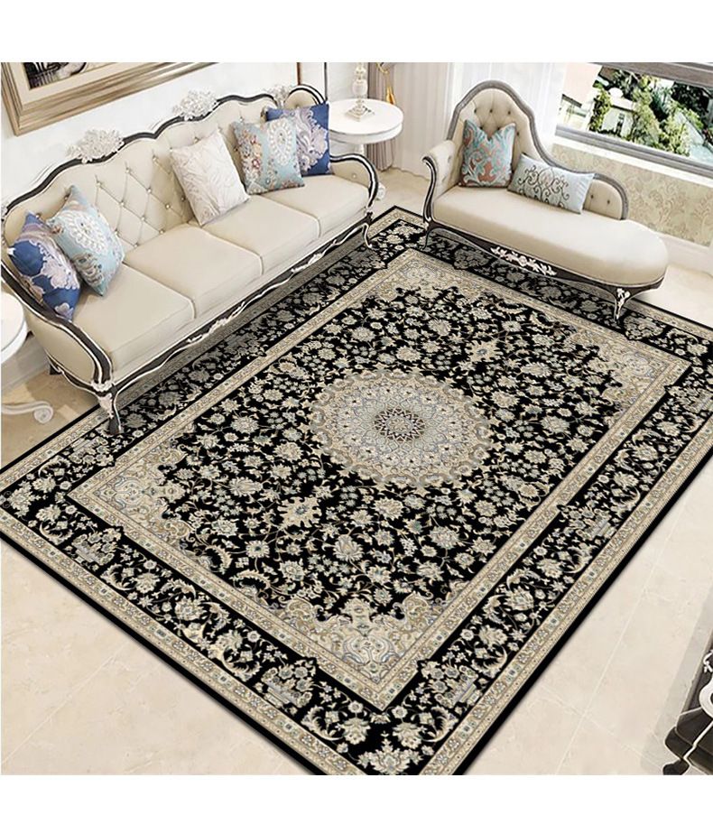 Light luxury living room carpet retro Persian bedroom bedside blanket home ethnic style coffee table floor mat sofa blanket_voghion.com