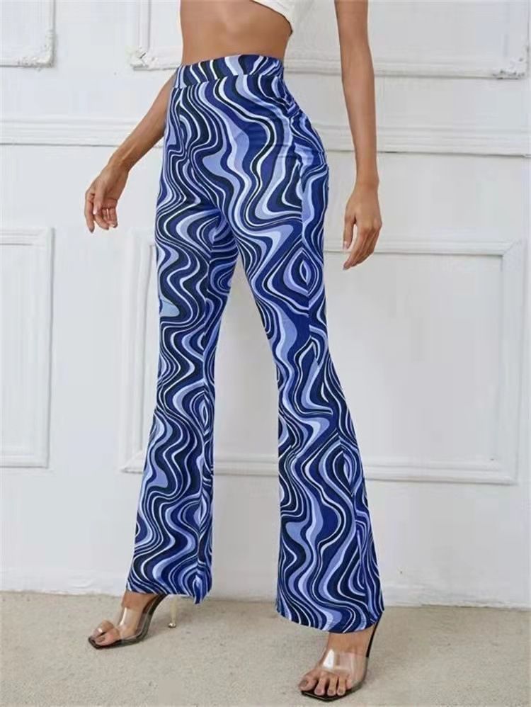 Women's water ripple yoga casual pants flared pants spring and summer_voghion.com