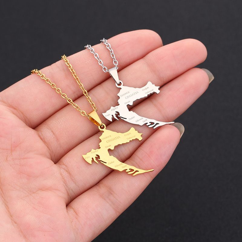 Collana con ciondolo con mappa e nome della città in acciaio inossidabile, per uomo e donna, stile etnico, catena per maglioni_voghion.com