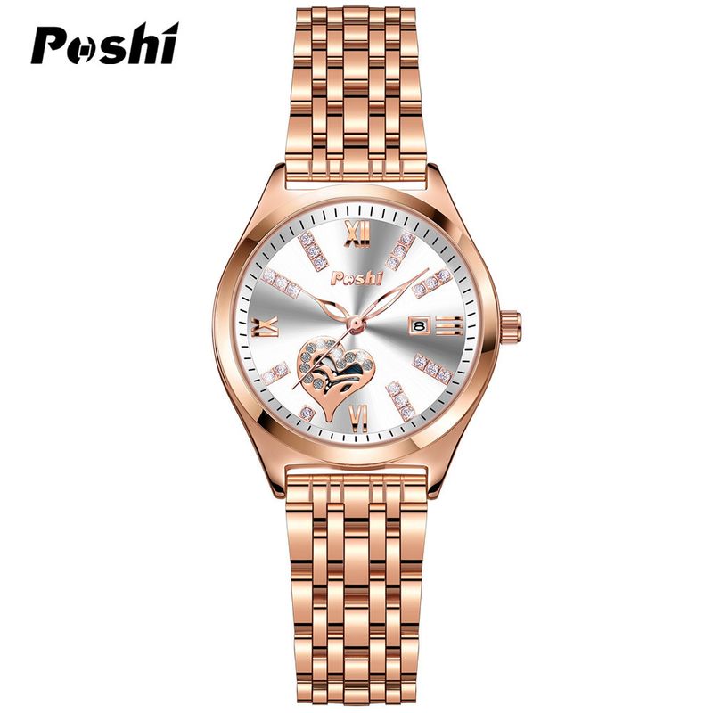 POSHI Hot-Selling Watch For Students, Waterproof, Luminous, Calendar, Diamond-Studded, Roman Numerals, Women's Watch,_voghion.com