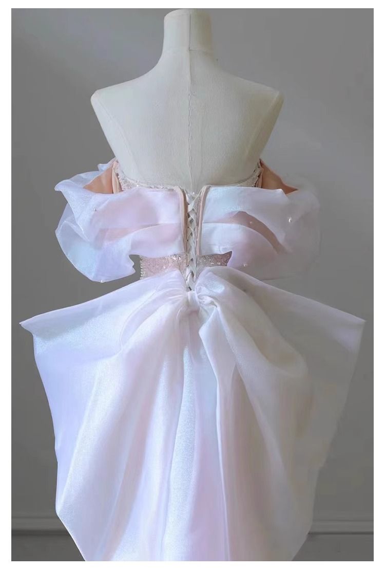 Elegant Off-Shoulder Evening Gown With Lace Detailing – Perfect For Weddings, Banquets & Special Occasions_voghion.com