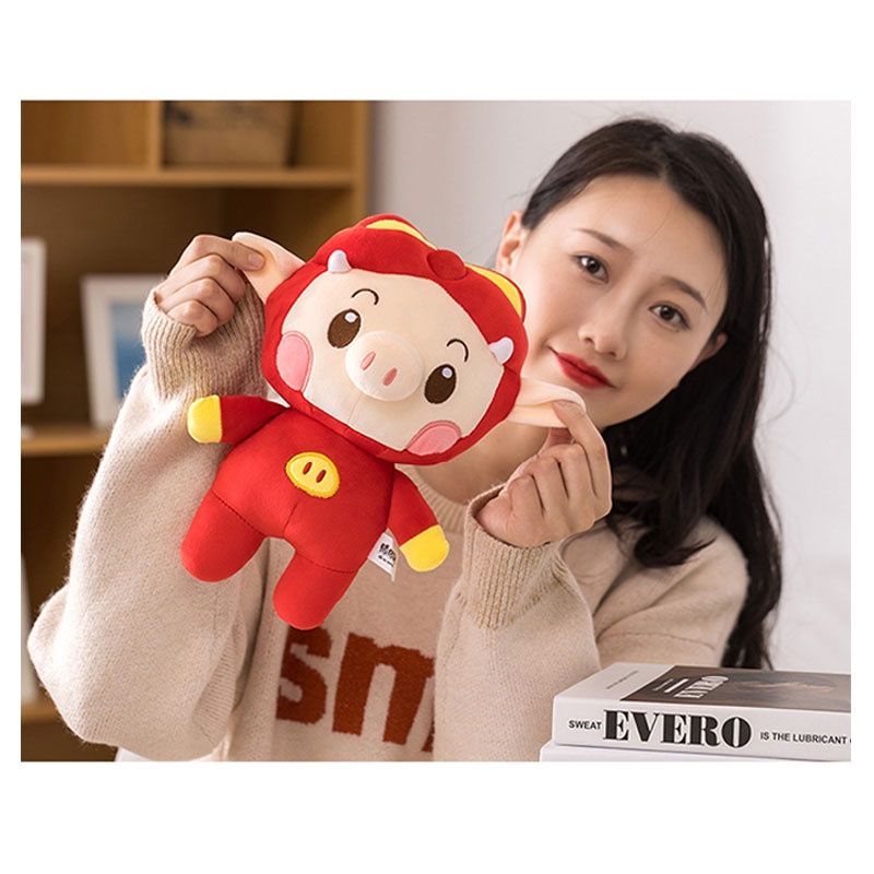 Plüschschweinchen, molliges Heldenspielzeug für Mädchen, niedliche und liebenswerte Puppe im Cartoon-Stil, Stofftier_voghion.com