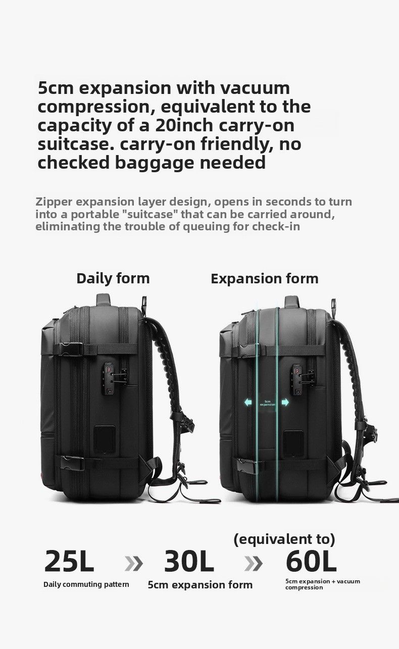 Cross-border New Product One-click Vacuum Compression Business Casual Computer Bag Men's High-end Travel Backpack_voghion.com
