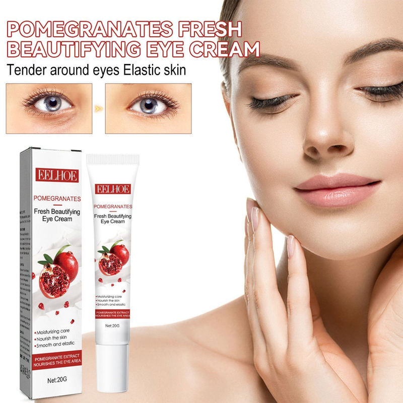 Pomegranate Eye Cream to lighten fine lines crow's feet, moisturize, tighten and care for skin around the eyes_voghion.com