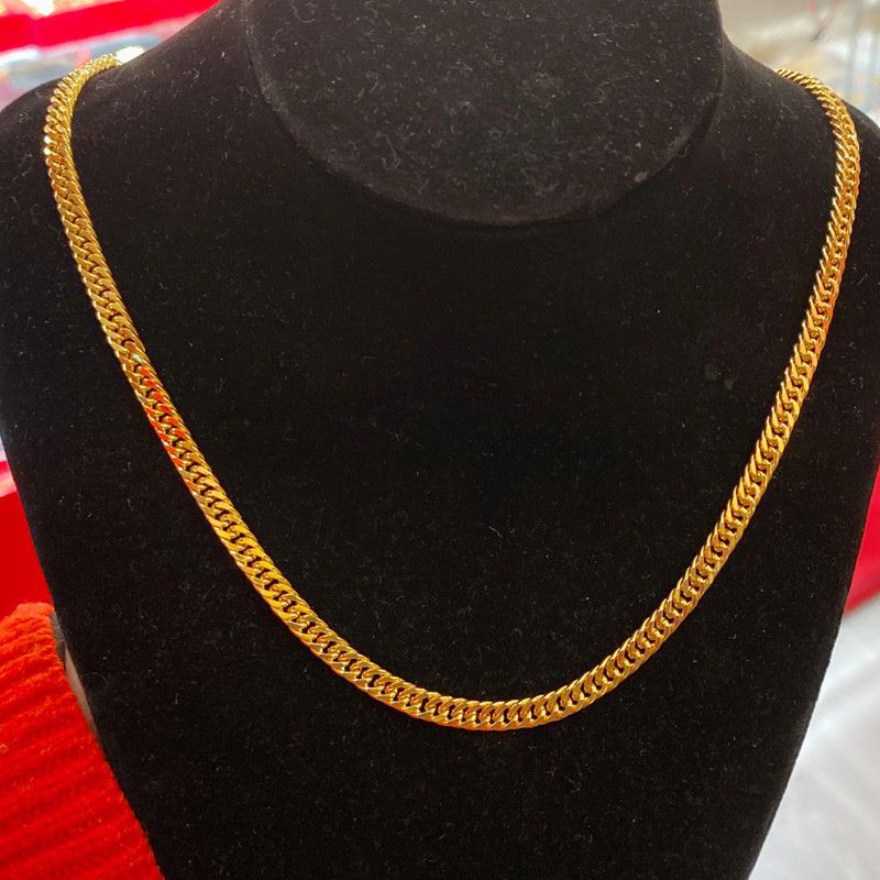 Collana cubana in ottone placcato oro, autentica moda, con catena laterale lunga, per coppie di uomini e donne, frusta per cavallo_voghion.com