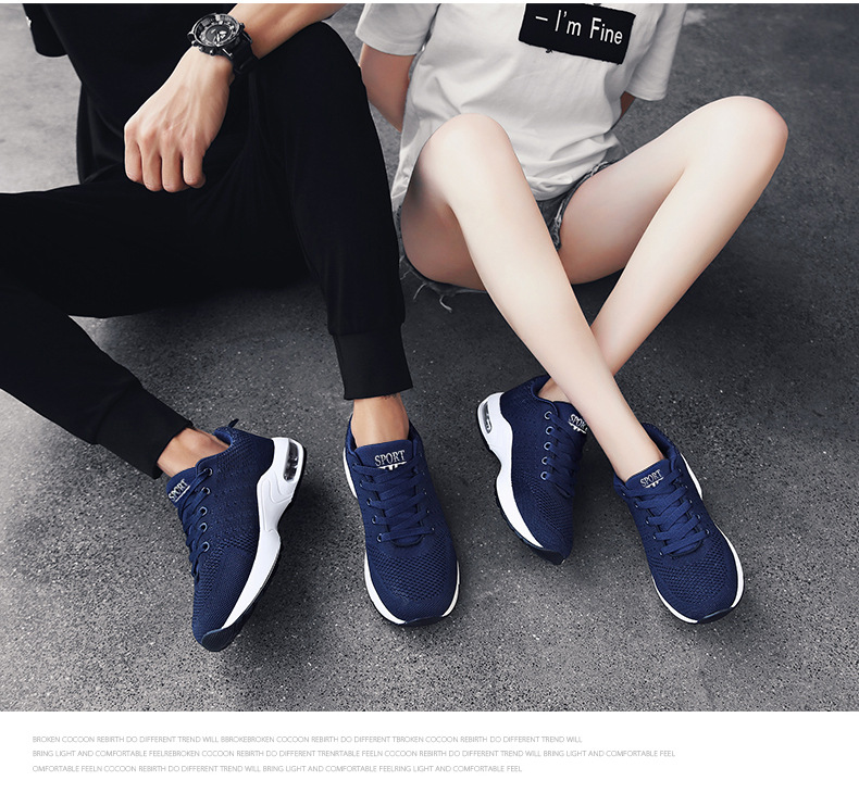 Chaussures pour hommes nouvelles chaussures à coussin d'air pour hommes chaussures en maille pour hommes chaussures de sport à tissage volant chaussures à la mode chaussures de course décontractées respirantes chaussures pour hommes_voghion.com