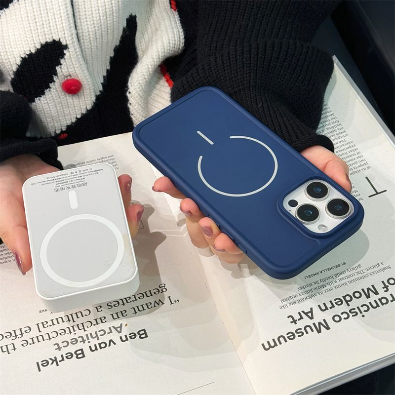 Funda magnética de silicona suave de lujo a prueba de golpes para iPhone 16, 15, 14, 13, 12, 11 Pro Max Plus con botón de control de cámara_voghion.com