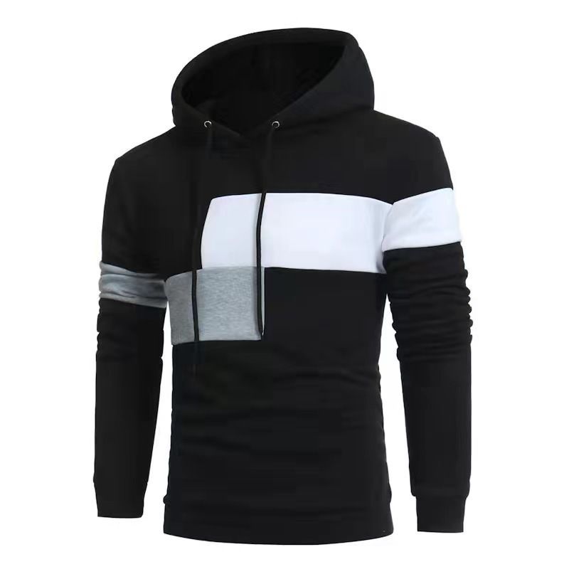 Nuova felpa con cappuccio color block alla moda per uomo autunno e inverno, vendita calda_voghion.com