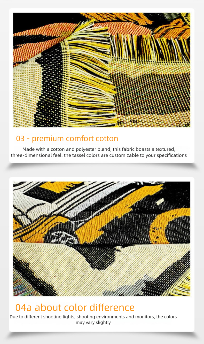 Vochtbestendige picknickmat voor buitenkamperen, jacquard wandtapijt, kattenbestendige volledige deken voor op de bank, verdikte deken_voghion.com