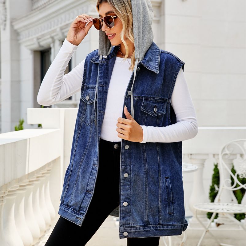 Damenbekleidung Neue Retro-Jeansweste Jacke Lose Lässige Damentrend_voghion.com