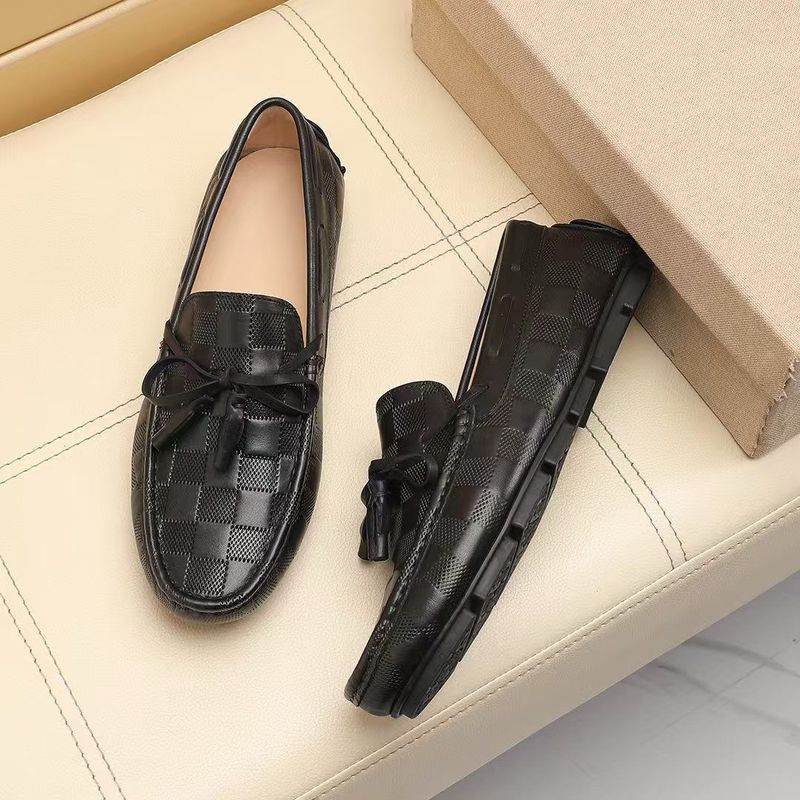 Neue, originale weiße Fahrschuhe, lässige Slipper zum Hineinschlüpfen, modische Sommerschuhe aus Leder_voghion.com