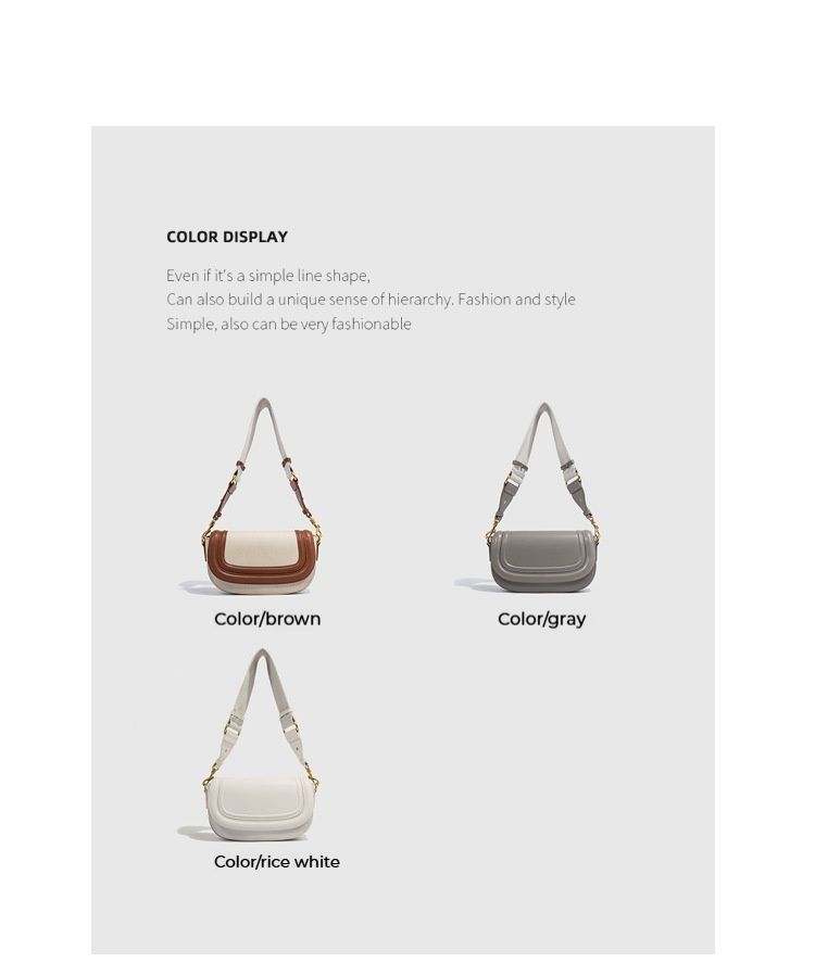 Borsa a tracolla alla moda, nuovo modello 2024, borsa da ascella di grande capacità con tracolla larga di alta qualità, borsa da pendolare classica e alla moda._voghion.com