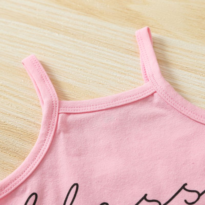 Bērnu apģērbs Bērnu apdrukāts tops ar mazgātu džinsa kostīmu_voghion.com