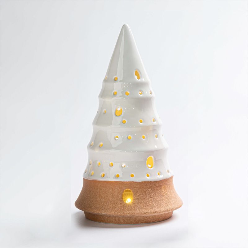 New Colorful Christmas Small House European And American Creative Ceramic Hollow LED Light Holiday Ornament Cross-Border_voghion.com