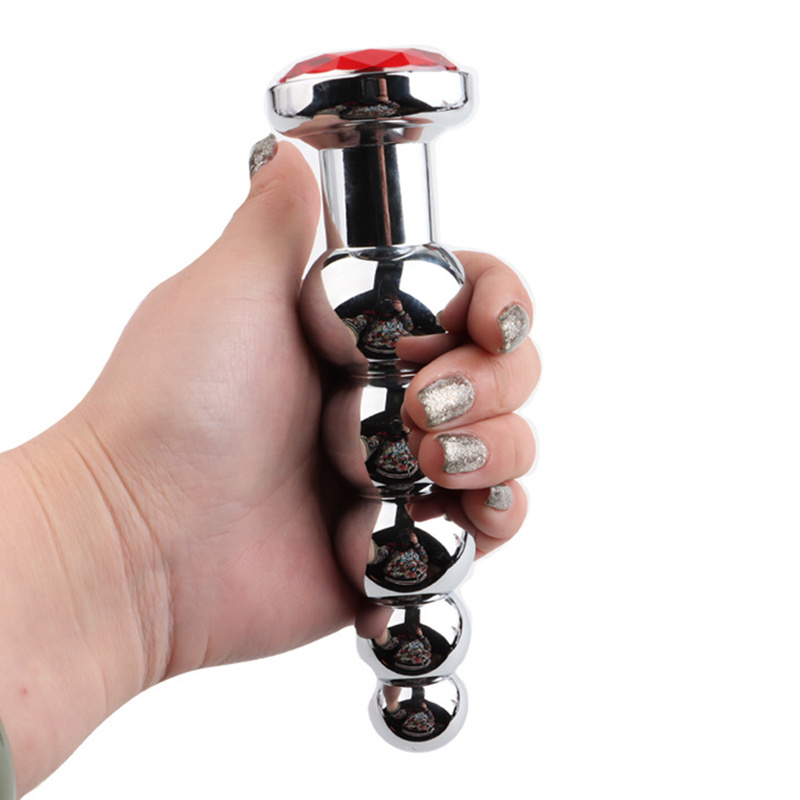 Plug Jewel Anal kleine bis große Perlen rosa blau lila Hintern Prostata-Massagegerät Anus Dilatator Sexspielzeug für Frauen_voghion.com