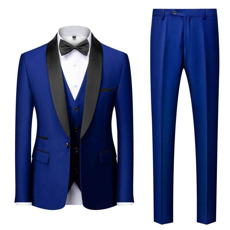 CT New Men's Business Casual Set Wedding Ceremony Host, Plus Size Three-Piece Suit For Men_voghion.com