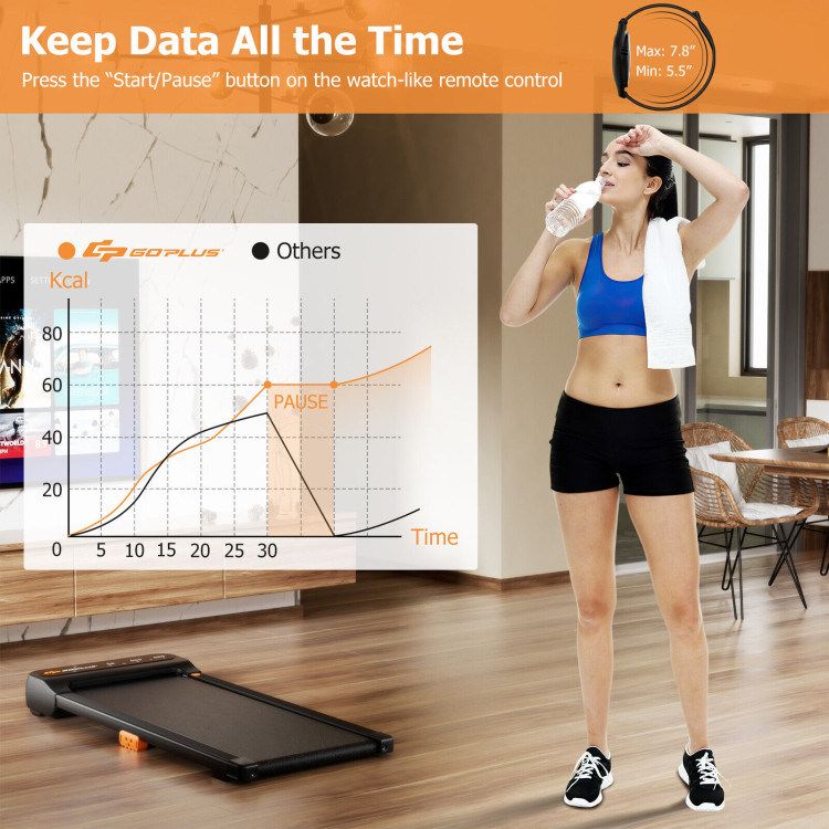 Under Desk Walking Pad Treadmill for Home/Office with Watch-Like Remote Control_voghion.com