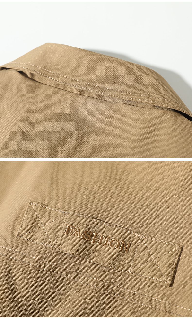 Men's Autumn Corduroy Jacket With Multiple Pockets, Slim Fit Casual Blazer For Daily Wear (Navy, Army Green, Khaki)_voghion.com