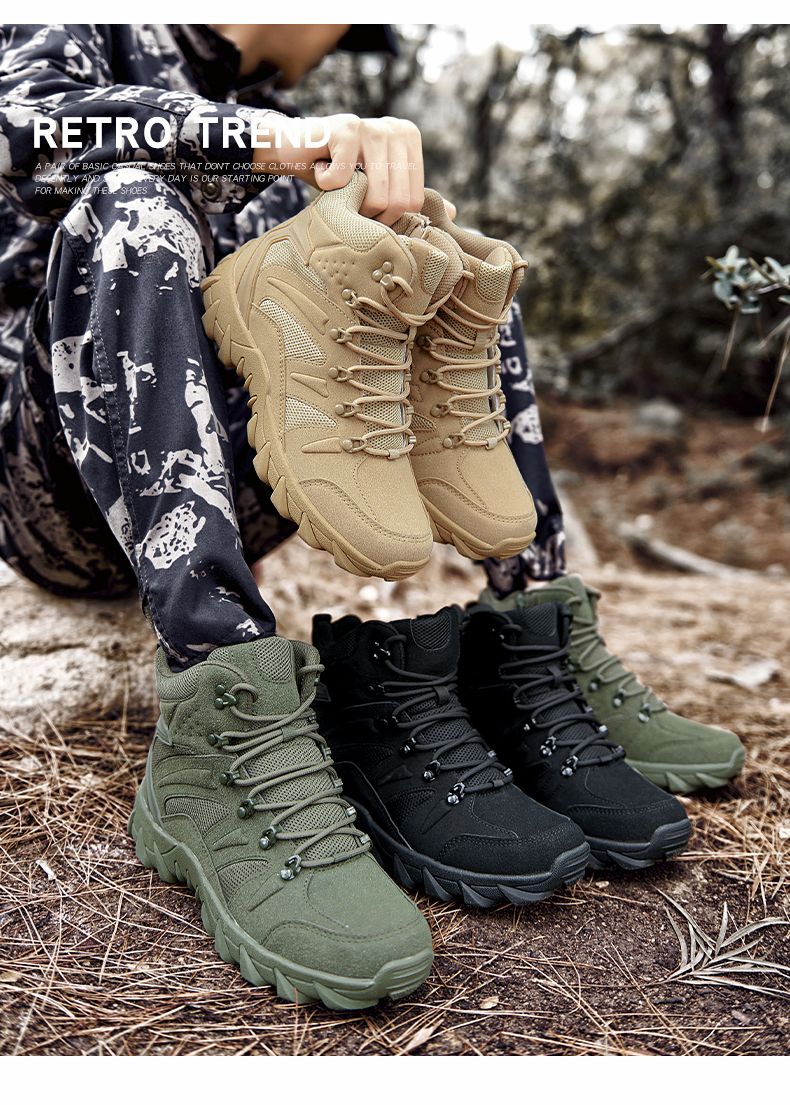 Verbesserte Taktik Kampftraining Stiefel Männer Outdoor Camping Anti-Verschleiß Rapid Response Wanderschuhe Angeln Jagd Turnschuhe Männer_voghion.com