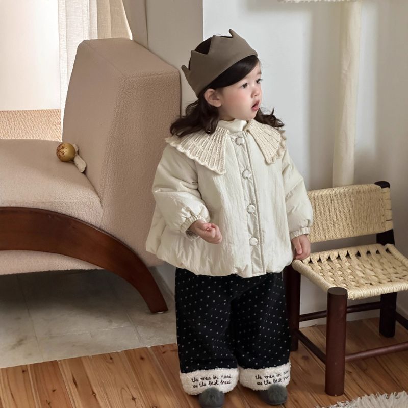 Alyce-xiyue1baobao Girls' Cotton Jacket 2025 Autumn Winter New Baby Clothes Thickened Warm Korean Style Children's Fleece Set_voghion.com