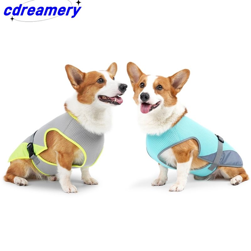 Summer Cooling Dog Vest, Breathable Mesh Jacket, Universal Outdoor Pet Cool Down Jacket For Dogs, Adjustable Cold Coat For Dogs_voghion.com