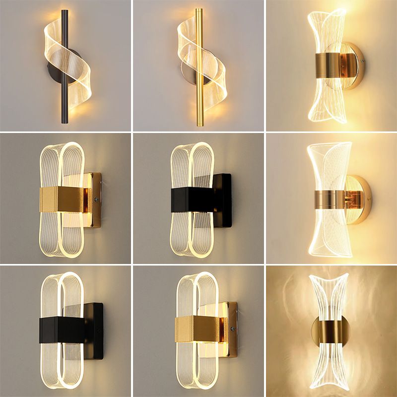 Minimalistyczna nowoczesna lampka nocna kreatywna sypialnia salon Nordic LED ultra jasne tło ścienne korytarza_voghion.com