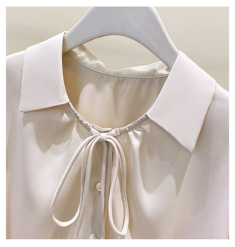 Elegantes weißes Satinhemd in Übergröße für Damen – stylische Freizeitbluse mit langen Ärmeln, bequemer Stretchstoff, erhältlich in 4XL-8XL_voghion.com