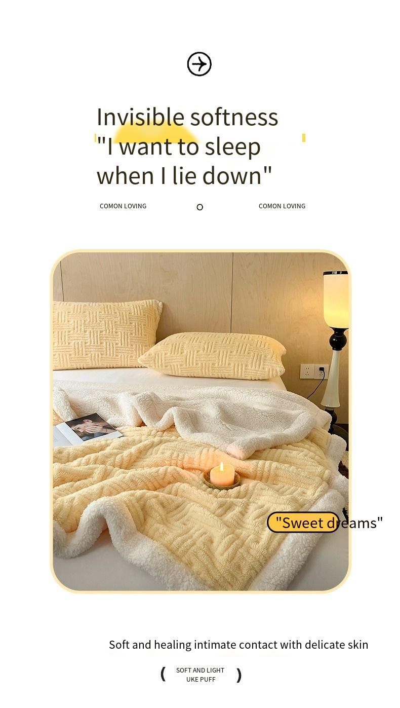 2025 New Jacquard Shu Cotton Wool Lamb Wool Blanket Gift Thickened Blanket_voghion.com
