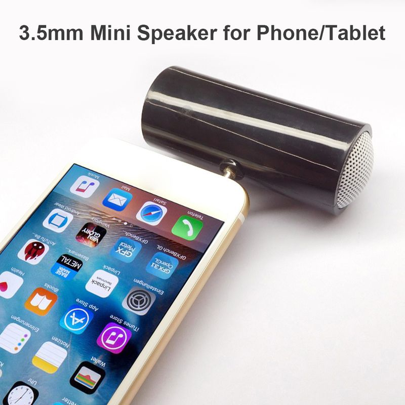 Mini portátil com plugue TRS de 3,5 mm, alto-falante de linha Plug Play, alto-falante de música para tablet e smartphone_voghion.com