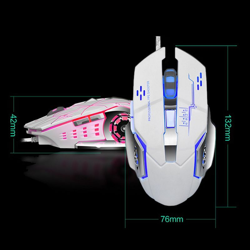 Farfi X3 Souris de jeu filaire universelle en métal RVB pour ordinateurs de bureau/portables_voghion.com