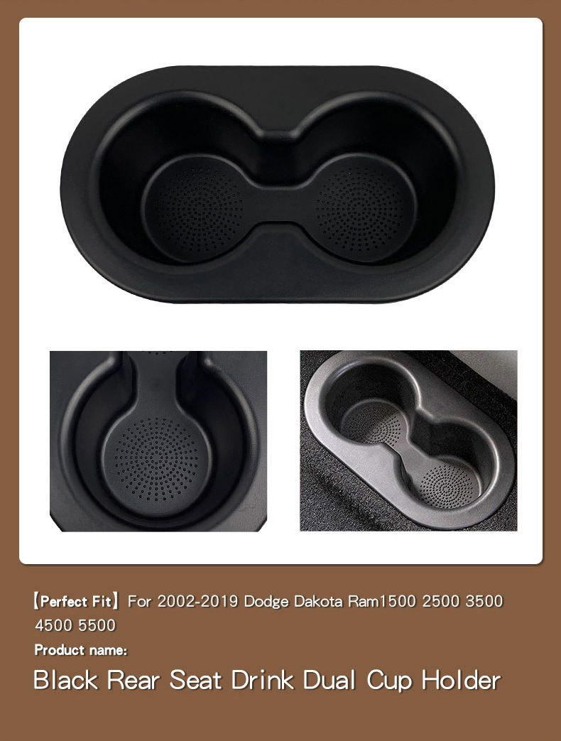 Lämplig för Ram2002 2016 mugghållare i baksätet, bilens baksäte, förvaring av dryckesmuggar_voghion.com