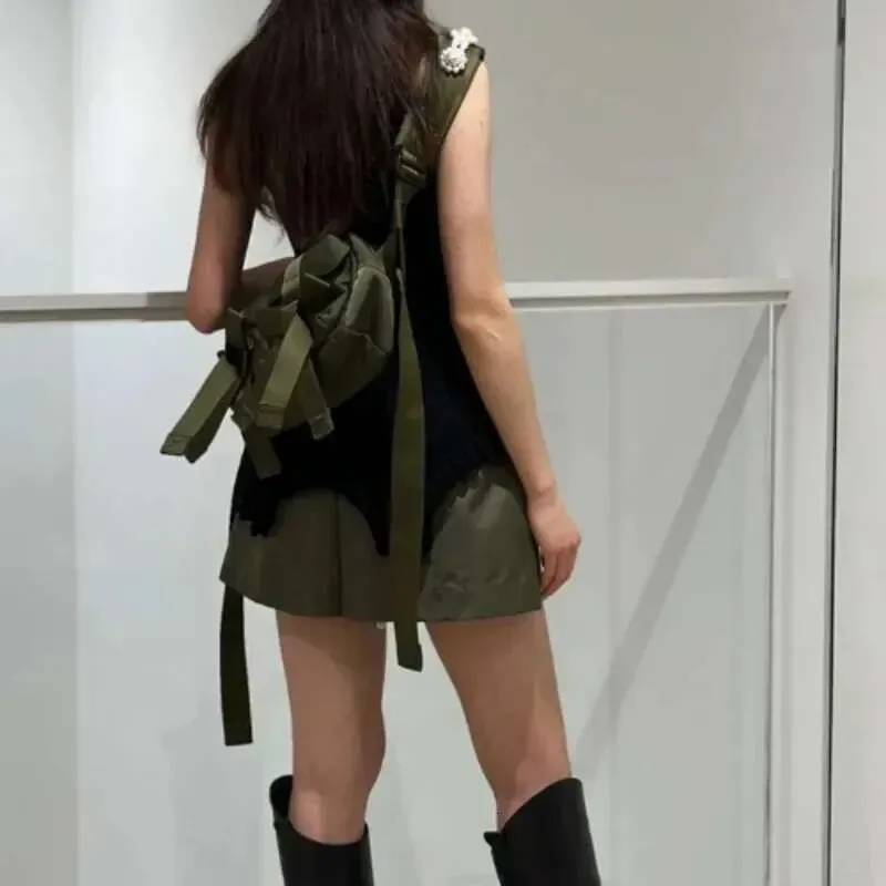 Designer 2025 Canvas Sweet Lovely Minority Literary Crossbody Bags Bow Patchwork Pearl Shoulder All-Match Exquisite_voghion.com