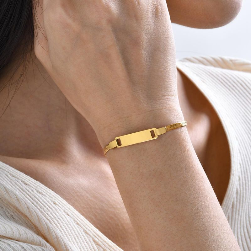 Braccialetti curvi in acciaio inossidabile dorato da donna e da bambino, gioielli alla moda e personalizzati con incisione_voghion.com