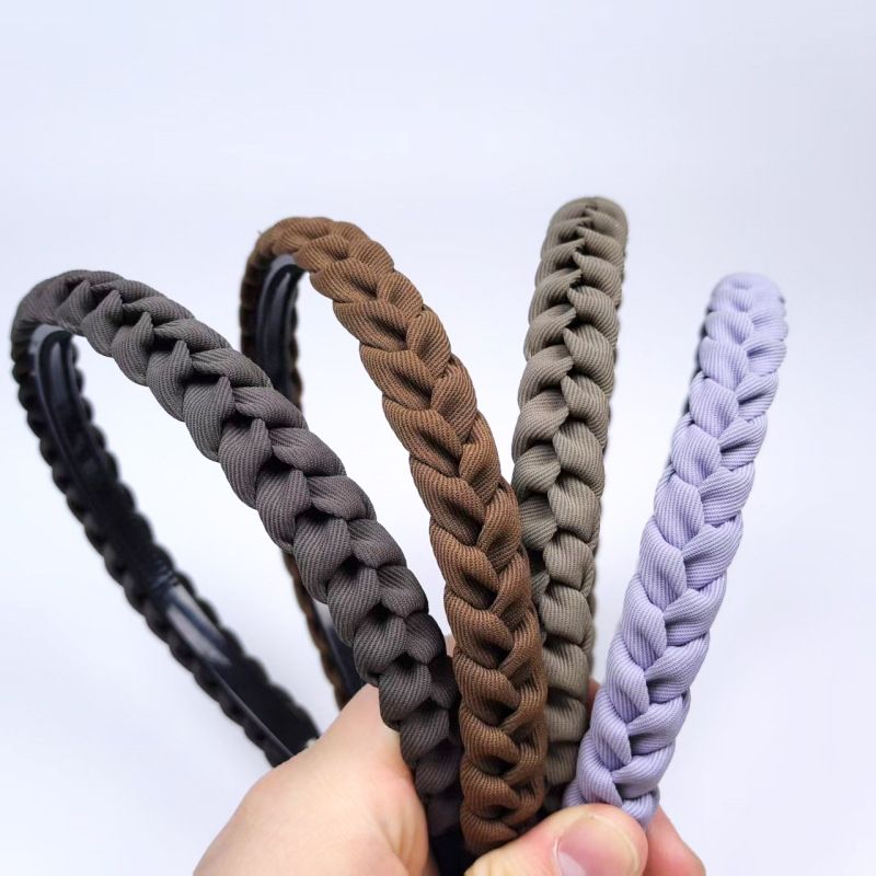 Fascia per capelli intrecciata antiscivolo di alta qualità con denti, elegante accessorio per capelli versatile, alla moda e intrecciata a mano._voghion.com