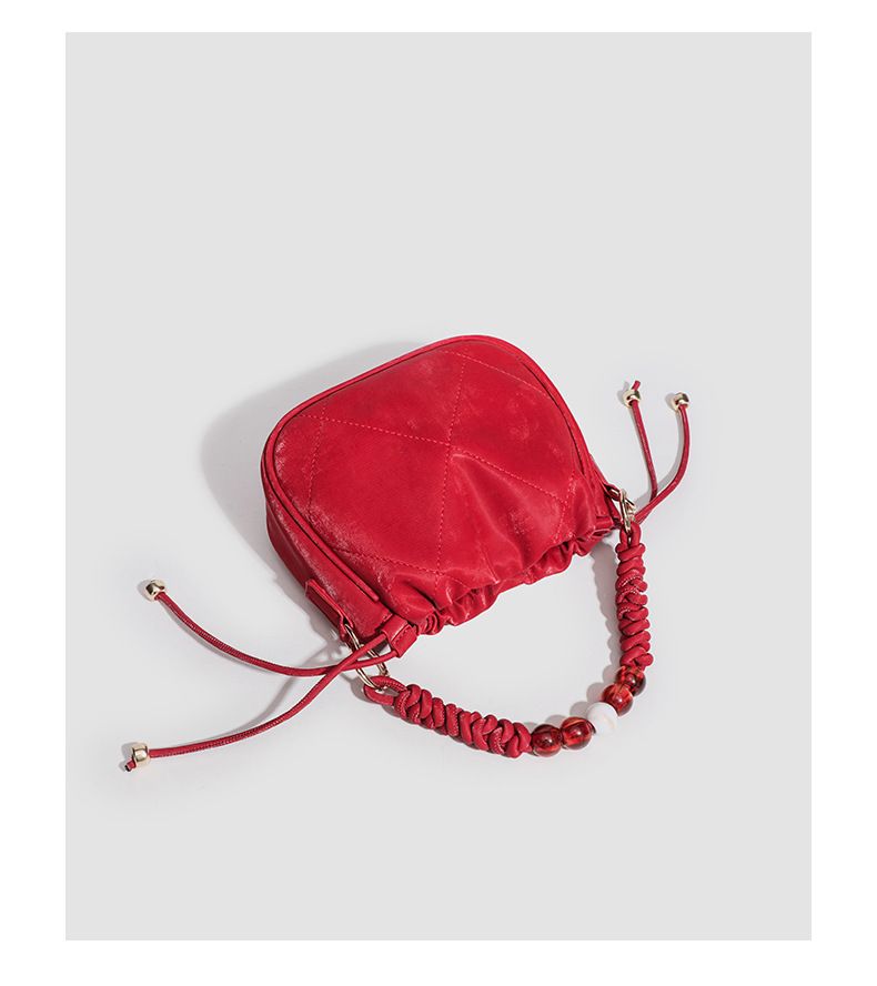 Bolso bandolera tipo cubo para mujer, color rojo, de primavera 2025, bolso de boda._voghion.com