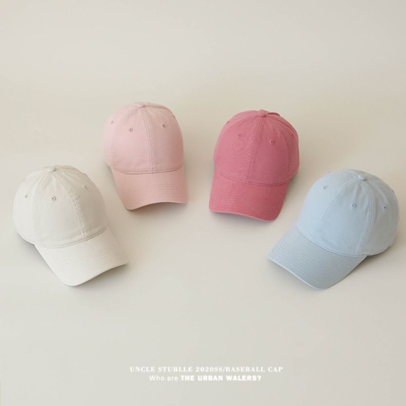 Gorra de béisbol de algodón puro con diseño de pico de pato: diseño ensanchado y profundo para rostro pequeño, gorra unisex ligera de color sólido para hombre y mujer._voghion.com