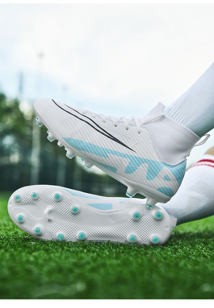 23 cross-border large size high-top football shoes with long nails and broken nails competition training shoes for men and women adult Football Shoes_voghion.com