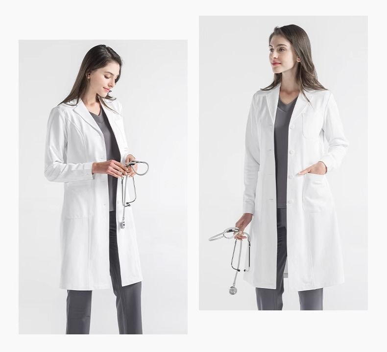 Ženska odjeća Bijeli kaput za studente medicine, kratkih rukava, muški, bijeli kaput dugih rukava, radna odjeća za oralnu plastičnu kirurgiju i laboratorij_voghion.com