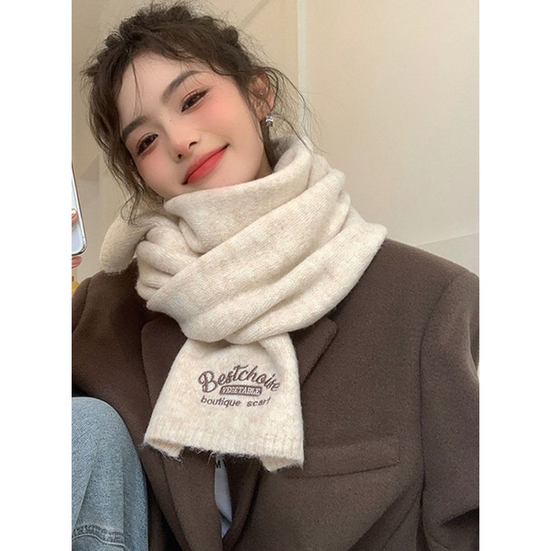 Women's Fall And Winter 2025 New Neck Warm Shawl Birthday Gift Knitted Cashmere Cape Scarf_voghion.com
